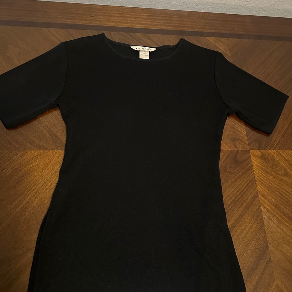 Vintage Misook Black Knit Top. Classic Luxury. Travel Friendly. Wrinkle Free.